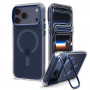 Spigen Ultra Hybrid Optik S MagSafe tok Apple iPhone 17 Pro / 18 Pro-hoz, Clear/Deep Blue