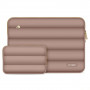Tech-Protect Puffy laptoptáska 15-16 inch tartozéktáskával, Walnut