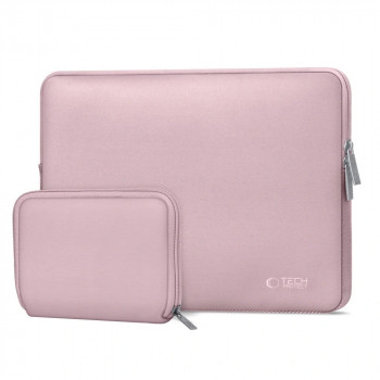 Tech-Protect NeoSlim Laptop 15-16" case with accessory bag, Dusty Rose