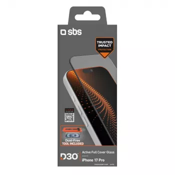 SBS D3O edzett üveg felhelyezővel iPhone 17 Pro készülékhez (1 db)