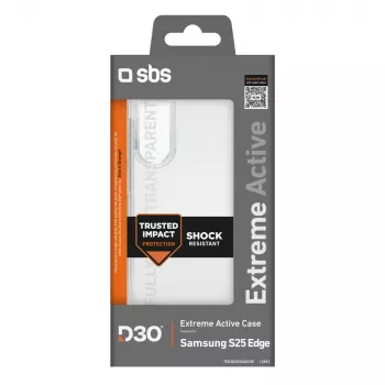 SBS D3O tok Samsung Galaxy S25 Edge készülékhez, átlátszó