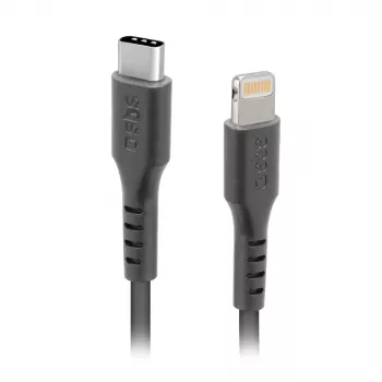 SBS TECABLELIGTC1K USB-C–Lightning kábel, 1 m, fekete
