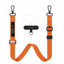 Tech-Protect C6S Rope Crossbody telefontartó nyakpánt, Cosmic Orange
