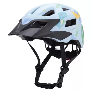 Wozinsky gyerek MTB kerékpáros sisak levehető napellenzővel, XS méret (48-52 cm), világoskék