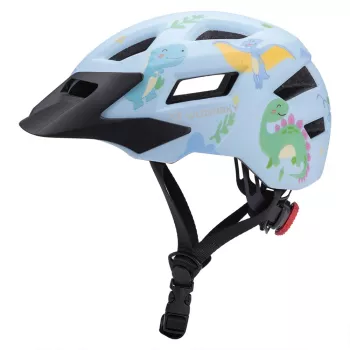 Wozinsky gyerek MTB kerékpáros sisak levehető napellenzővel, XS méret (48-52 cm), világoskék
