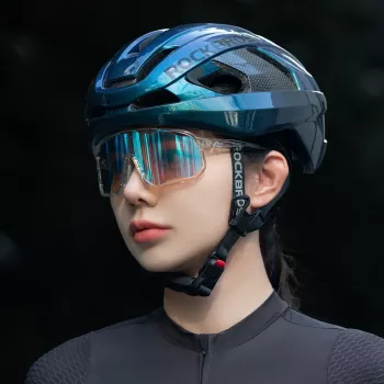 Rockbros LK-15 Carbon Fiber kerékpáros sisak L méret (58-62cm), Chameleon Blue