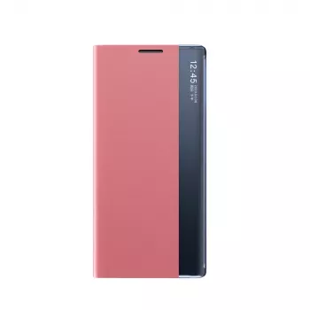 Hurtel New Sleep tok Samsung Galaxy S25 Ultra készülékhez flip coverrel és állvánnyal, rózsaszín