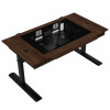 Lian Li DK07 Desk Case Wood Edition, két rendszeres, 2x E-ATX, állítható magasságú, dió / fekete