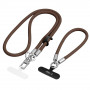 Tech-Protect C10S Rope crossbody- és csuklópánt szett, Walnut Brown/Titanium