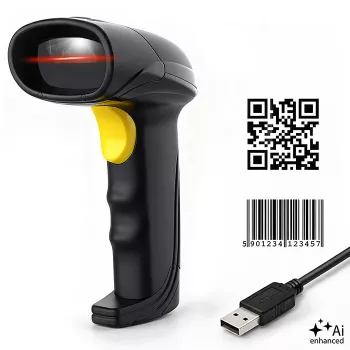 Qoltec Precision vonalkódolvasó 1D 2D, QR, EAN, USB