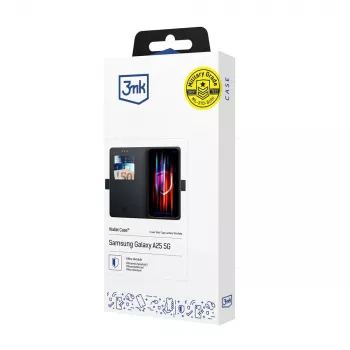 3MK Wallet Case Samsung Galaxy A25 5G-hez, fekete