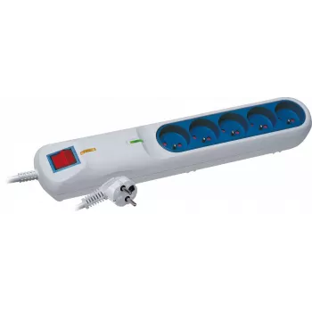 Lestar LF 2005A Surge Protector, 5 Sockets, 3 m, Grey