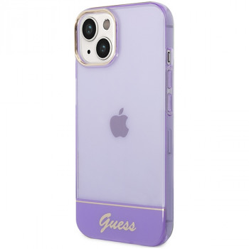 Guess GUHCP14SHGCOU áttetsző keménytok Apple iPhone 14 / 15 / 13 6,1 inch-hoz, lila