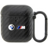 BMW BMA2WMPUCA2 Carbon Double Metal Logo Cover for Apple AirPods 1/2, black