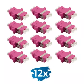 LogiLink FA02LC8 optikai adapter LC duplex, 12 db, karimás, lila