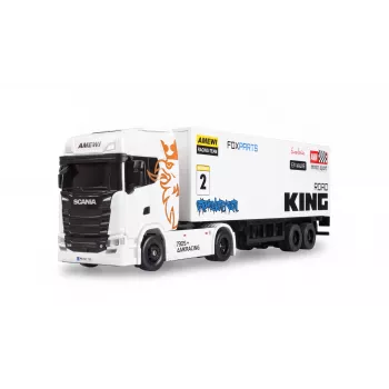 Amewi Mini-Scania 730 S bőröndutánfutóval 1:64 RTR, fehér (22784)