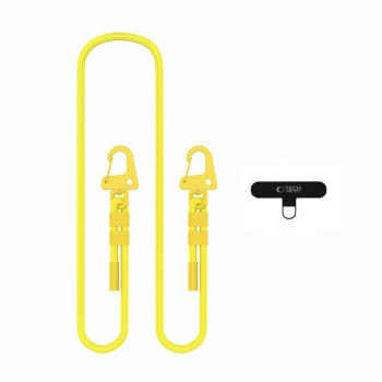 Tech-Protect C5SD Rope Crossbody Phone Strap, 80 cm, Canary Yellow