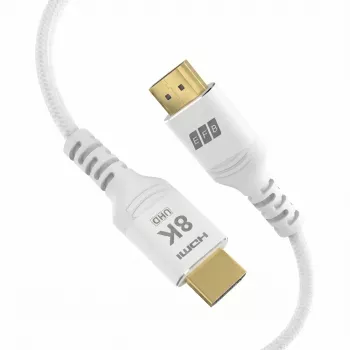 EFB Elektronik HDMI-21-00009 HDMI kábel Ultra High Speed, 8K60Hz, 48 Gbit/s, 0,5 m, fehér, HDMI 2.1/2.0 kompatibilis