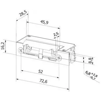 BIRA HARTTE XS sorozat elektromos ajtónyitó XS00UM, 12-24 V AC/DC, standard, felügyelettel