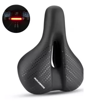 Rockbros 38218916002 MTB kerékpárnyereg lámpával, fekete