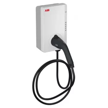 ABB Terra AC TAC-W22-G5-R-C-0 fali EV töltő, 22 kW, Type 2, 5 m kábel, fehér