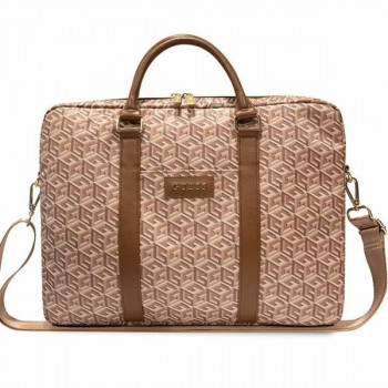 Guess GCube Stripes GUCB15HGCFSEW laptop bag, up to 16 inch, brown