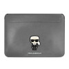 Karl Lagerfeld KLCS16PISFG laptop sleeve 16 inch, Saffiano Ikonik Karl, silver