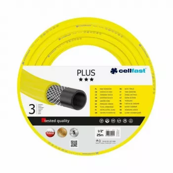 Cellfast PLUS Garden Hose 3/4 inch 25 m - Flexible PVC, Reinforced, UV & Algae Resistant