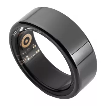COLMI R02 Smart Ring, Size 9, 18.9 mm (Black) + Charging Case