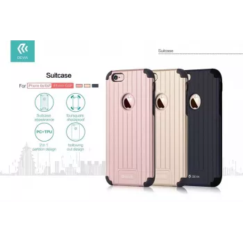 Devia Apple iPhone 6 / 6s Plus Suitcase fekete hátlap