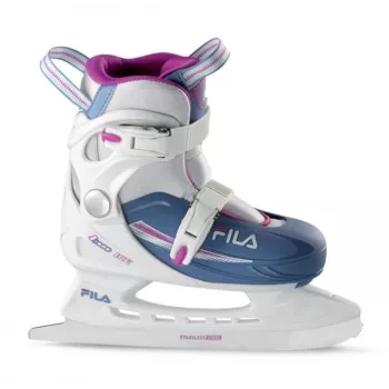 Fila J-ONE G ICE HR Children's Adjustable Figure Ice Skates - EU 31-35, White/Light Blue