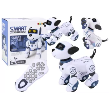 LEAN TOYS távirányítós interaktív robotkutya – táncol, énekel, programozható parancsok, kék