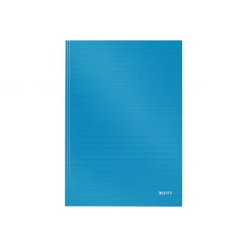 LEITZ Solid Notebook A4 Ruled Black 80 Sheets Hardcover Thread-Bound with Elastic Band, Pen Holder, Bookmarks and Inner Pocket 46640030