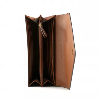 Michael Kors Jet Set Travel Brown Signature Coated Canvas Briefcase Crossbody Bag 35F3GTVE7BBRO