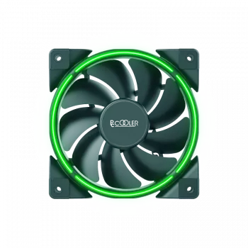 120 mm-es házventilátor PCCOOLER CORONA-zöld, 1000–1800 ford/perc, 120 mm